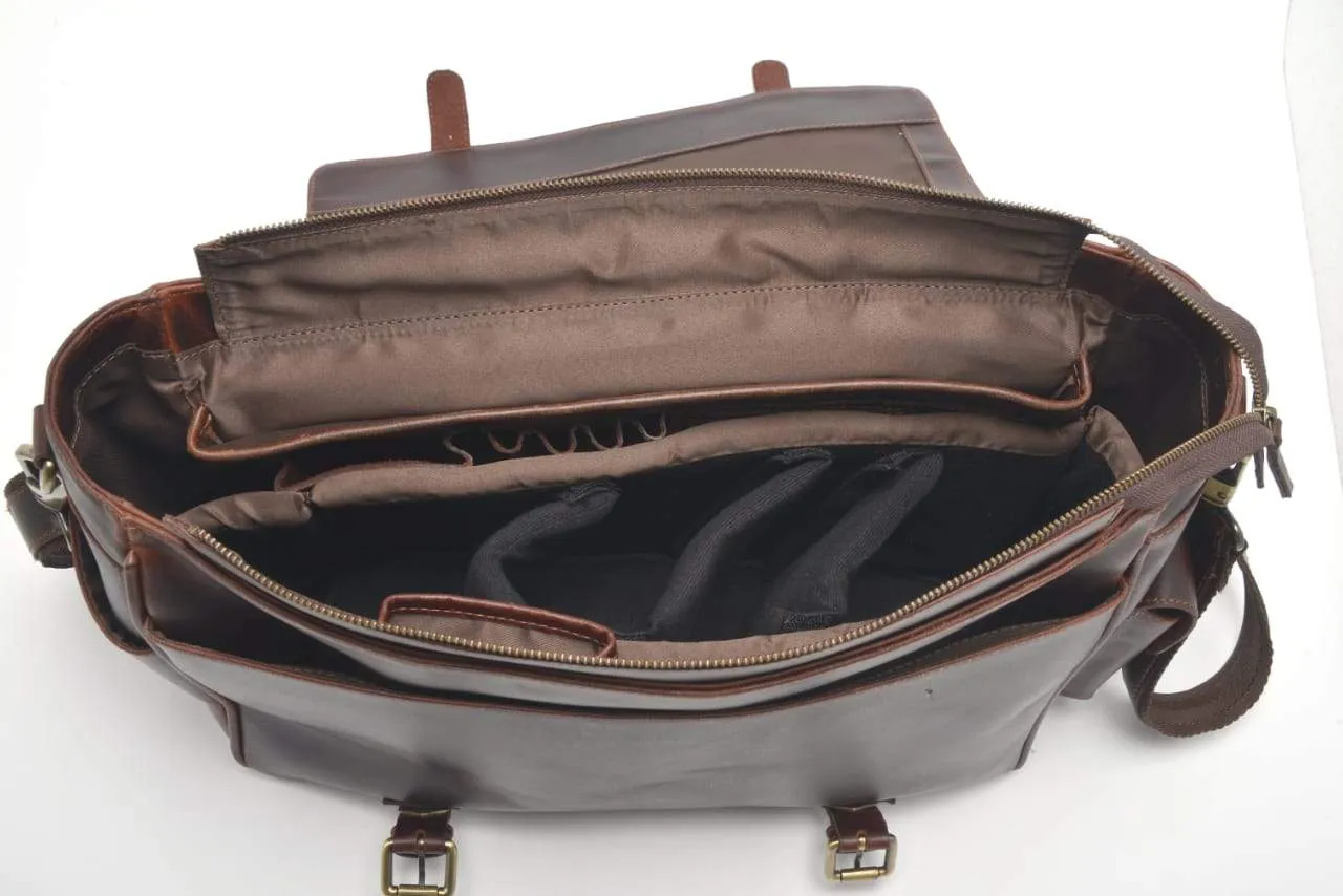 Monaco Buffalo Leather Messenger