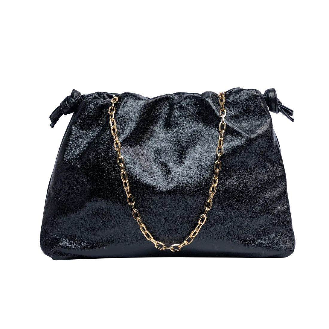 Monica Clutch in Metallic Black