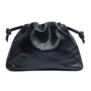 Monica Clutch in Metallic Black