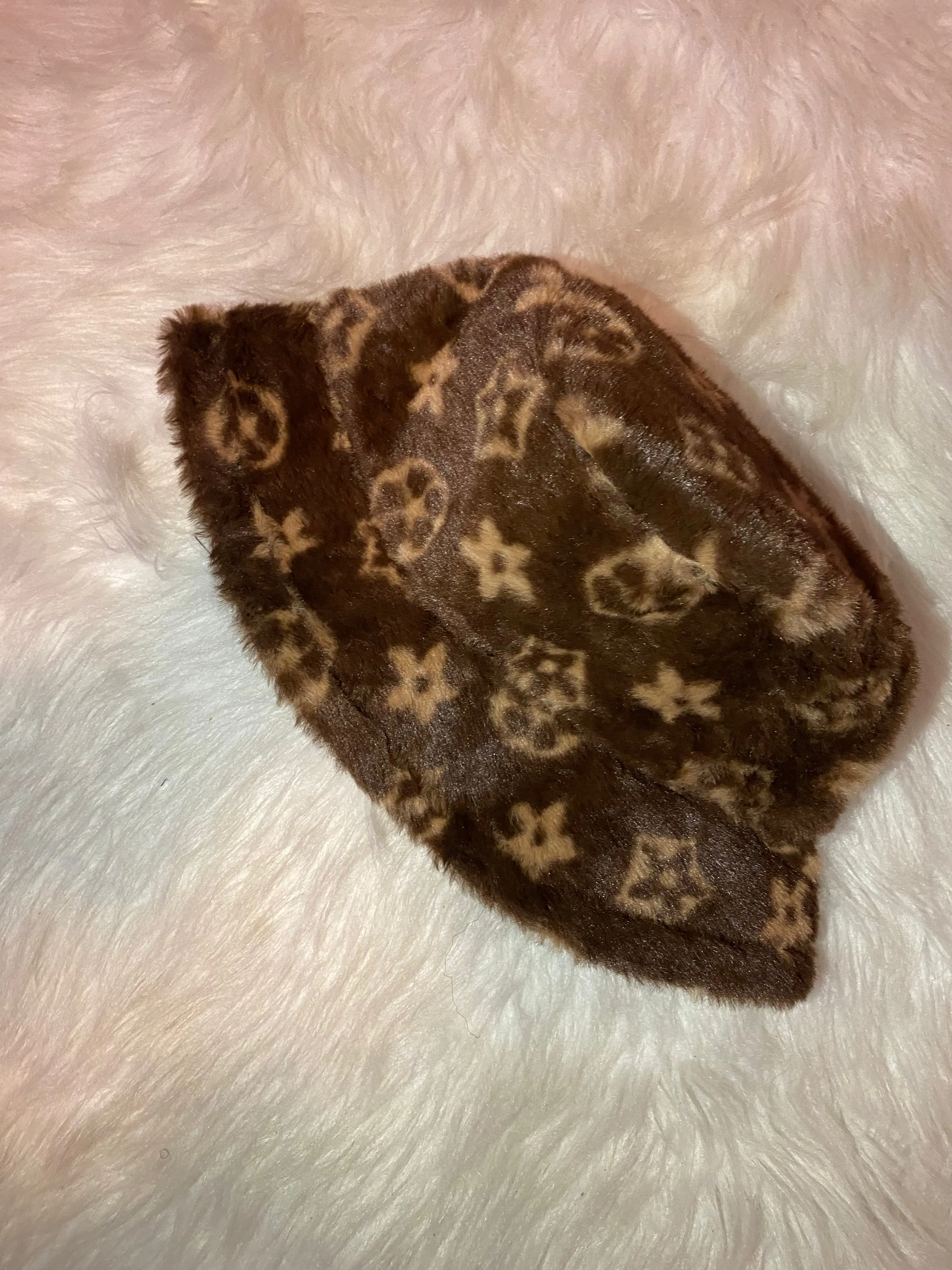 Monogram Fur Bucket Hat