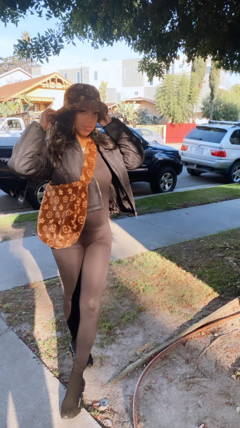 Monogram Fur Bucket Hat