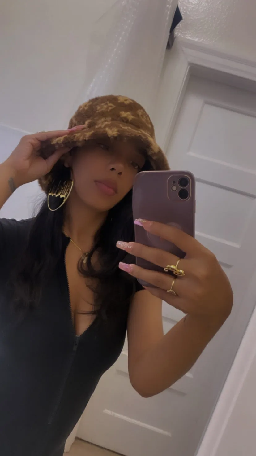 Monogram Fur Bucket Hat