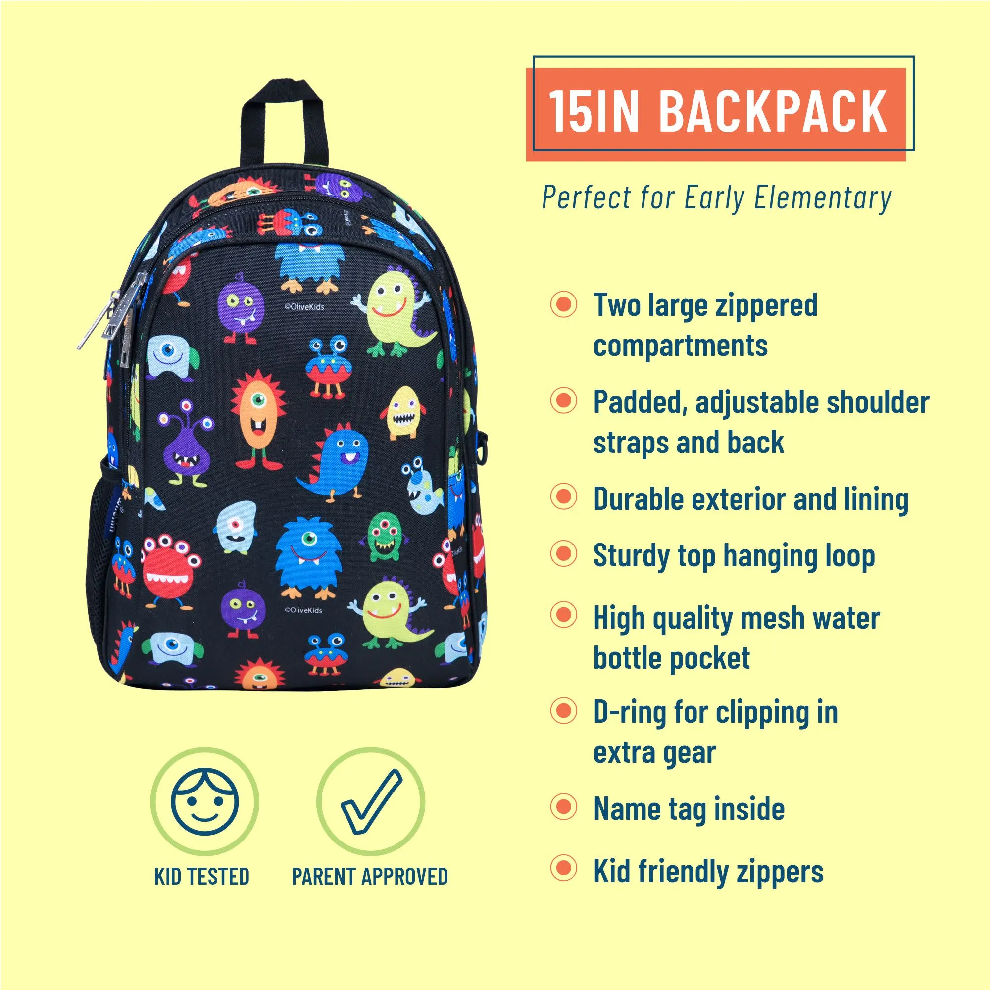 Monsters 15 Inch Backpack