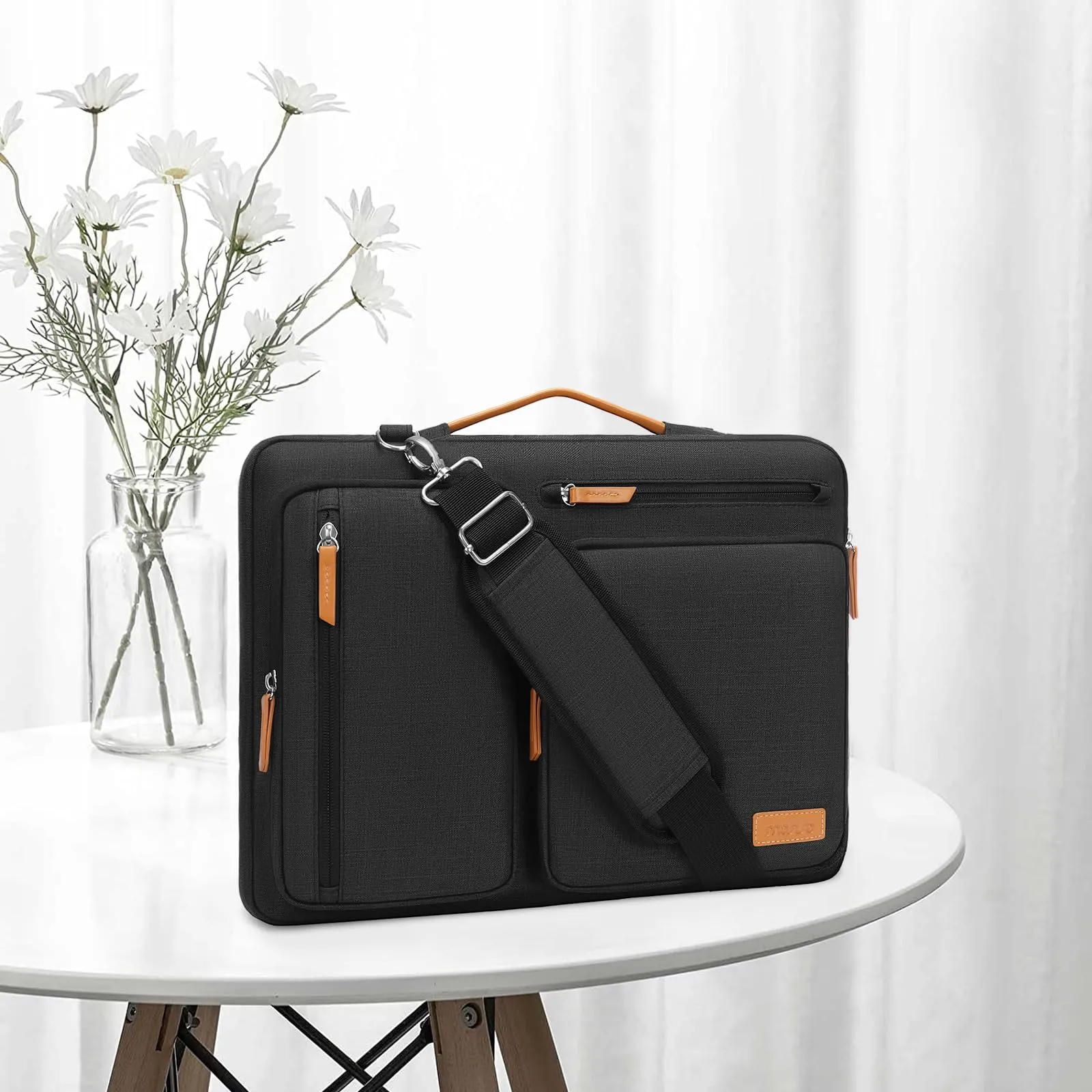 MOSISO Laptop Shoulder Bag, 15-15.6 inch Computer Bag, Side Open Messenger