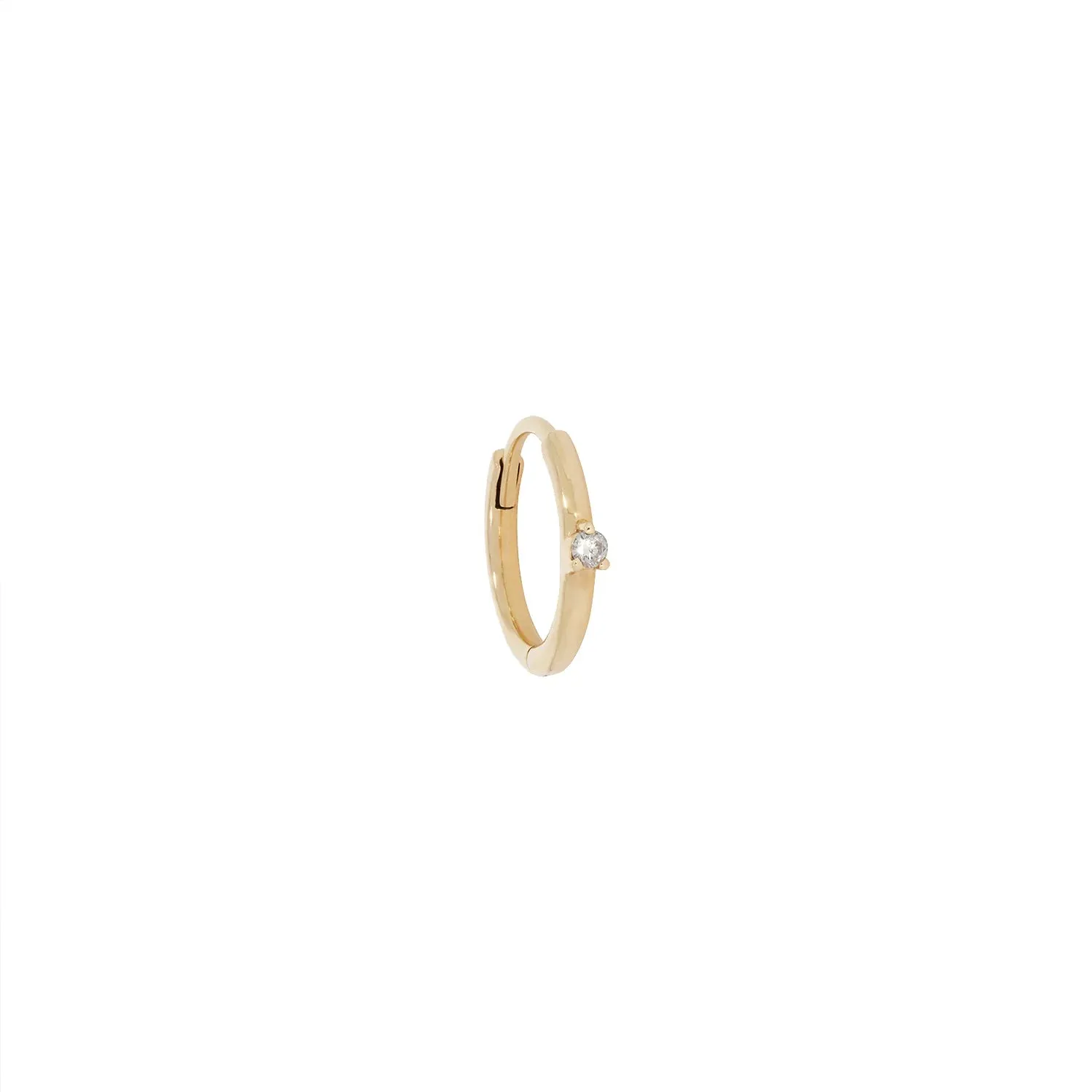 métier / three claw gemstone clicker hoop earring - single
