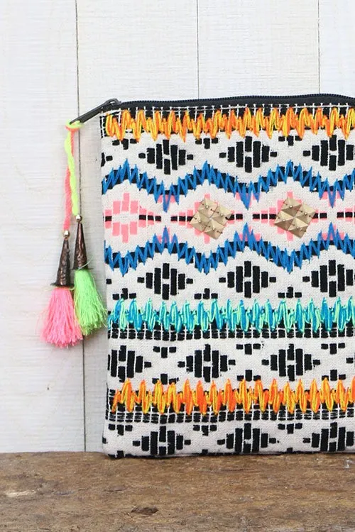 Multi Pattern Jacquard Clutch