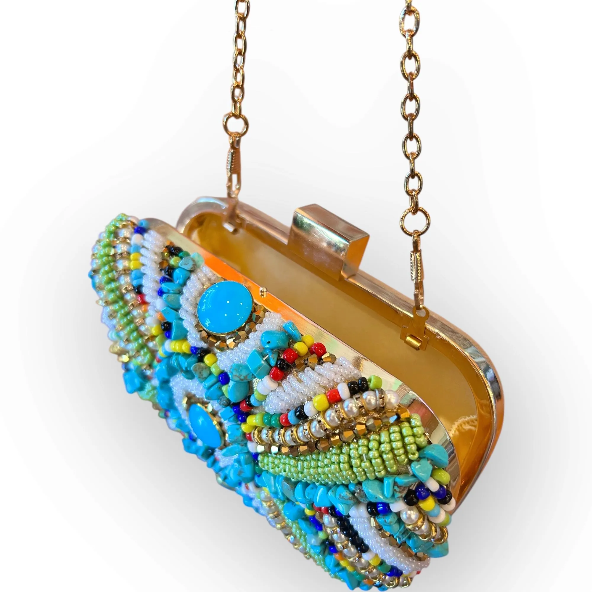 Multicolored Beaded Clutch