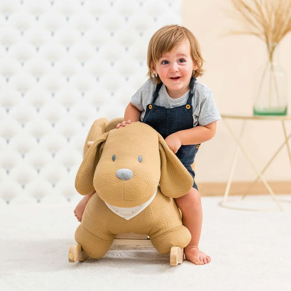 NATTOU Rocker Charlie Dog Jacquard Caramel