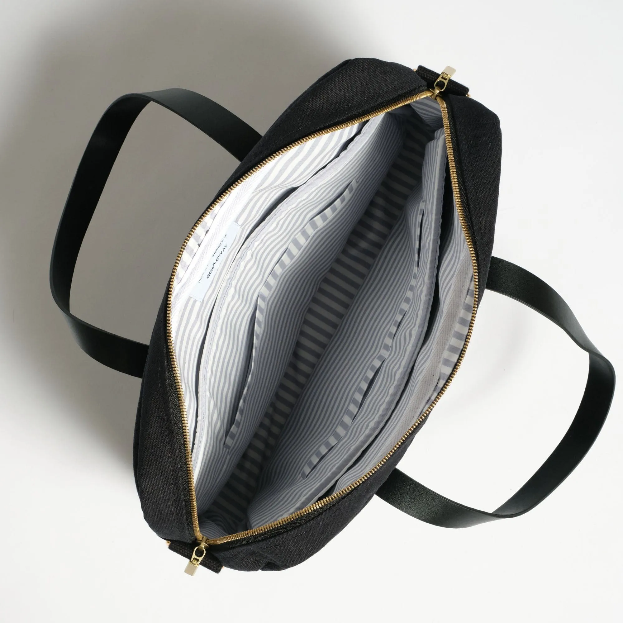 Natural Cotton Canvas Laptop Bag | Night Black