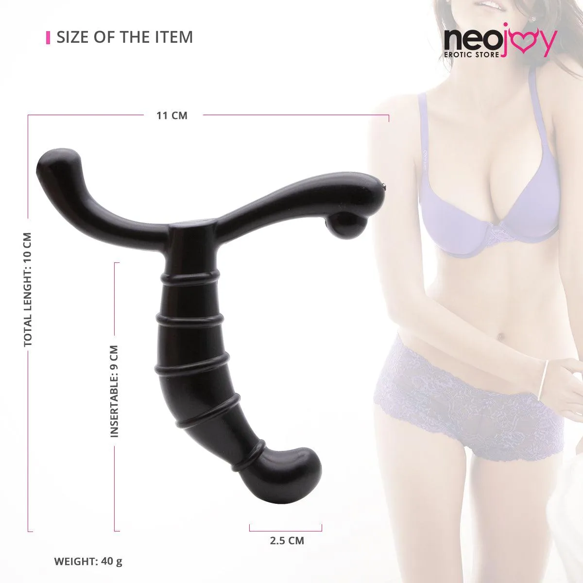 Neojoy Prostate Runner Solid Prostate Massager - Anal Sex Toy Perineum Stimulator - G-Spot Penetrator Adult Sex Toy