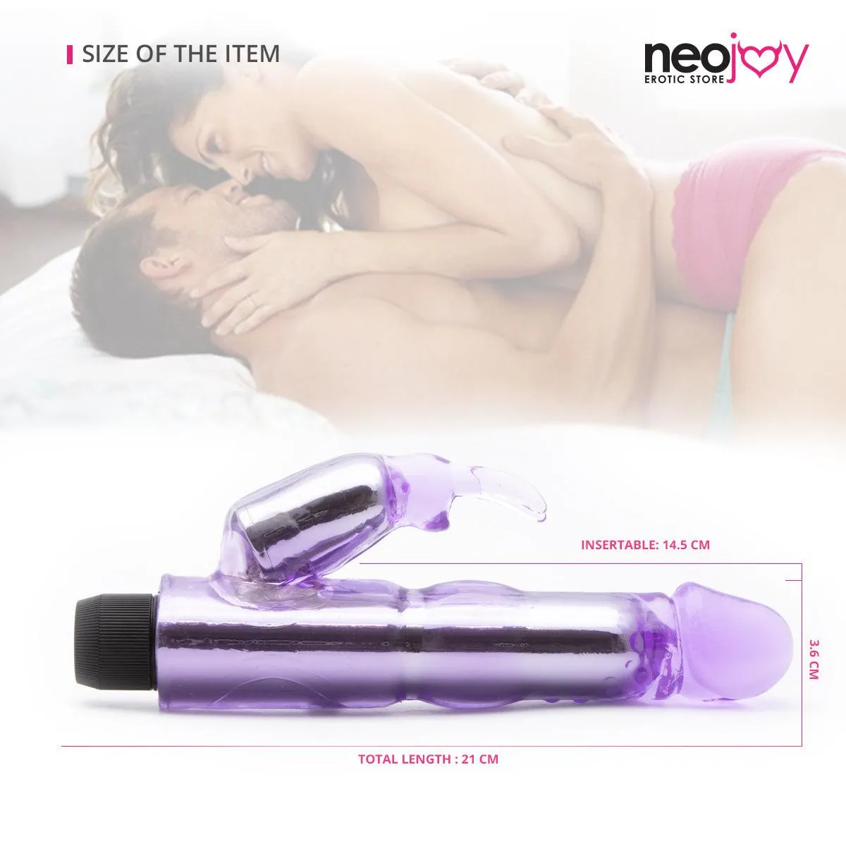 Neojoy Rampant Rabbit Vibrator Jelly Battery Powered