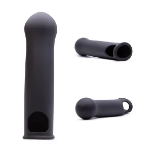 Neojoy Silicone Black Penis Sleeve Extender - 17cm