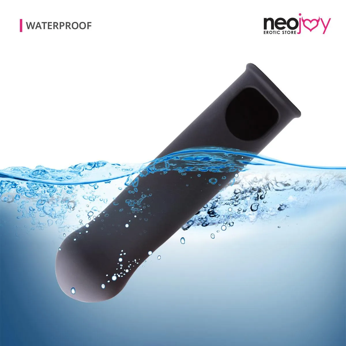 Neojoy Silicone Black Penis Sleeve Extender - 17cm