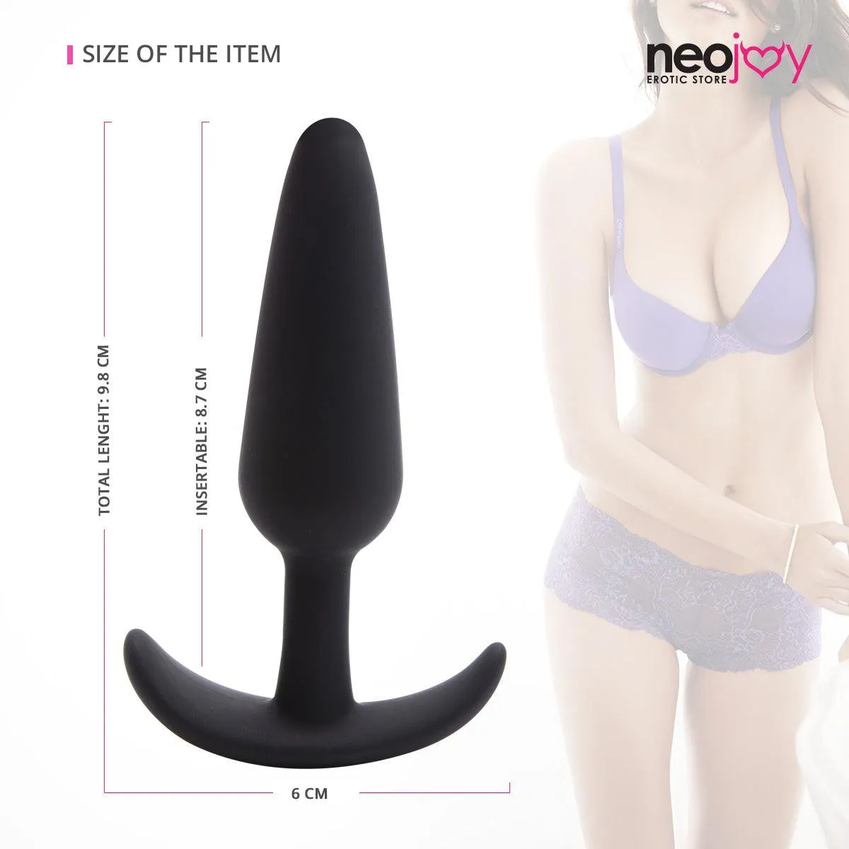 Neojoy Tapered Anal Butt Plug - Black