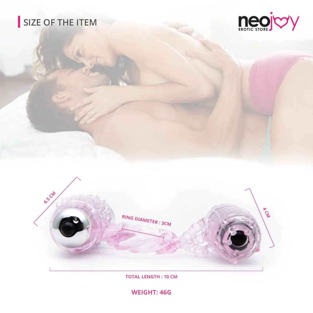 Neojoy Triple Jelly Ring Jelly Cock Ring Erection Enhancer Clitoral Bullet Vibe