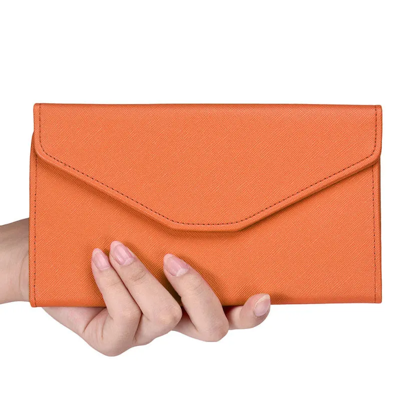 New brand womans bag 2017 Fashion Women Clutch Long Leather Envelope Handbag Bag portefeuille femme Dropshipping