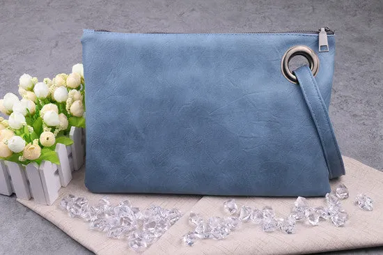 New Fashion Solid Women's Clutch Bag Leather 2017 Women Envelope Bag Clutch Evening Bag Female Clutches Handbag free delivery