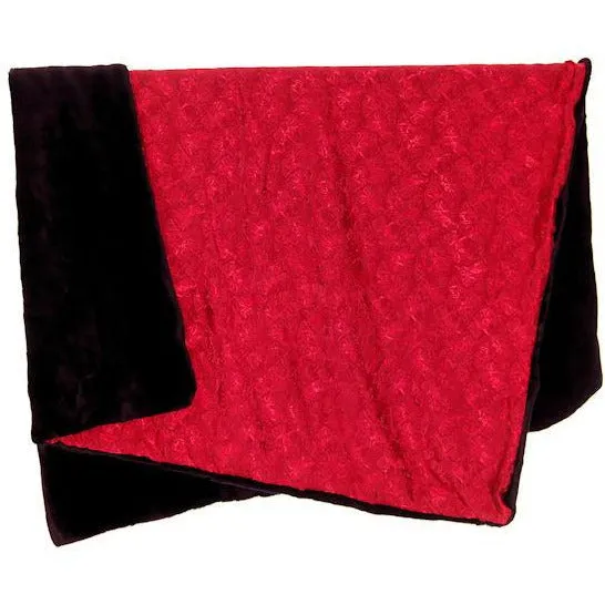 New Faux Fur Fabulous Reversible Designer Throw by Film Costume Designer  Molly Maginnis #2 Black/Red