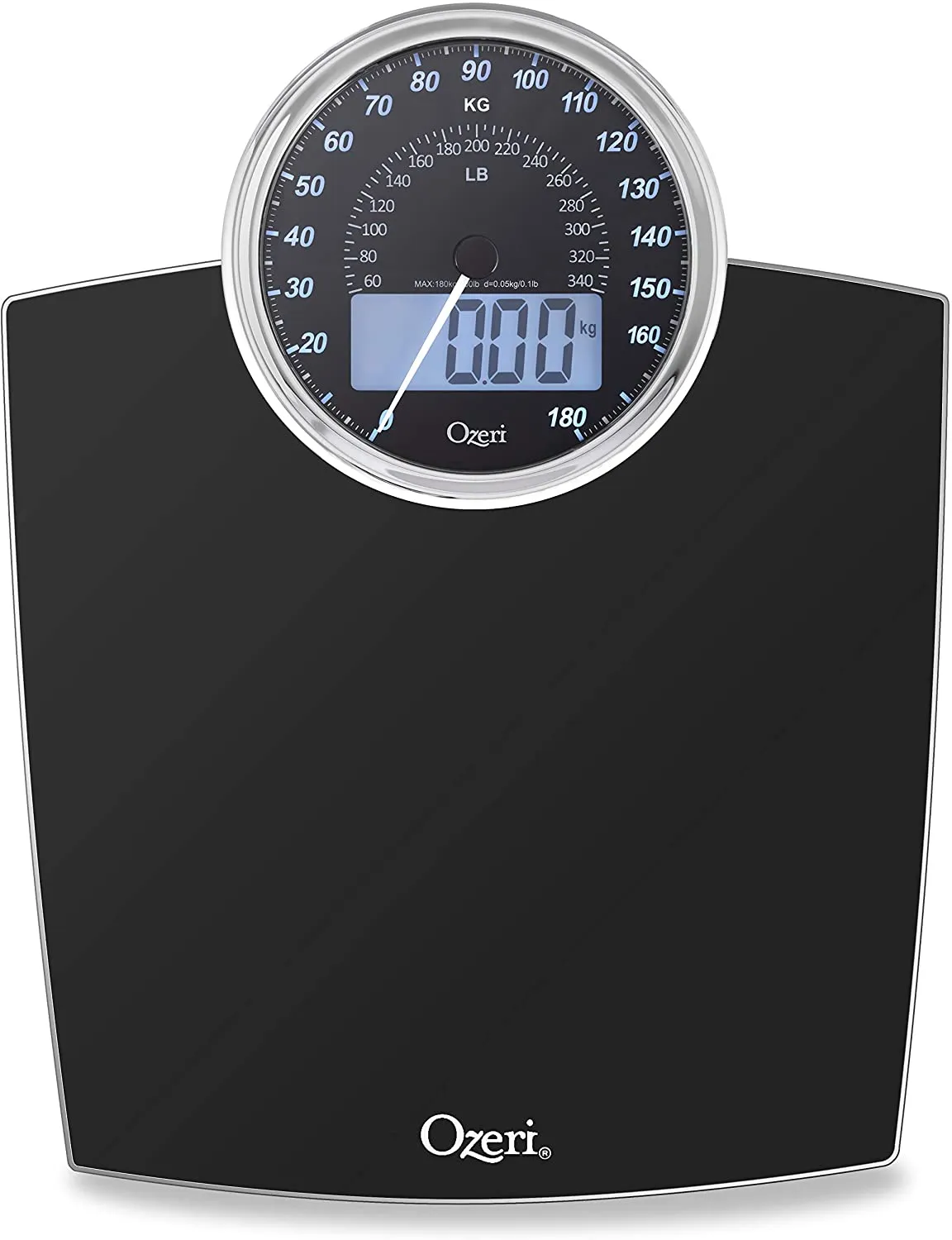 New in box! Ozeri Rev 400 lbs (180 kg) Bathroom Scale with Electro-Mechanical Weight Dial and 50 gram Sensor Technology (0.1 lbs / 0.05 kg)