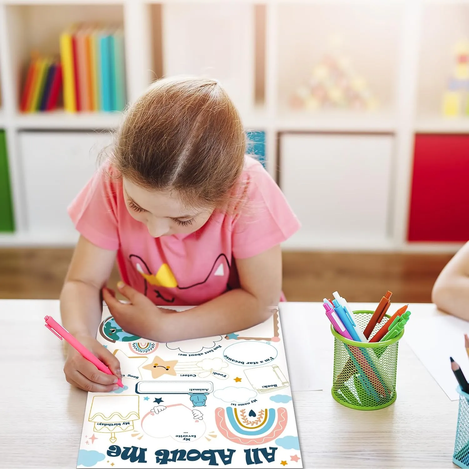 NEW Retails $40, Set of 40 Boho Read All About Me Posters Star Students Posters Boho Rainbow Posters to Fill in for Kids Students Teachers All About Me Posters Decoration Elementary School Kindergarten Classroom Supplies