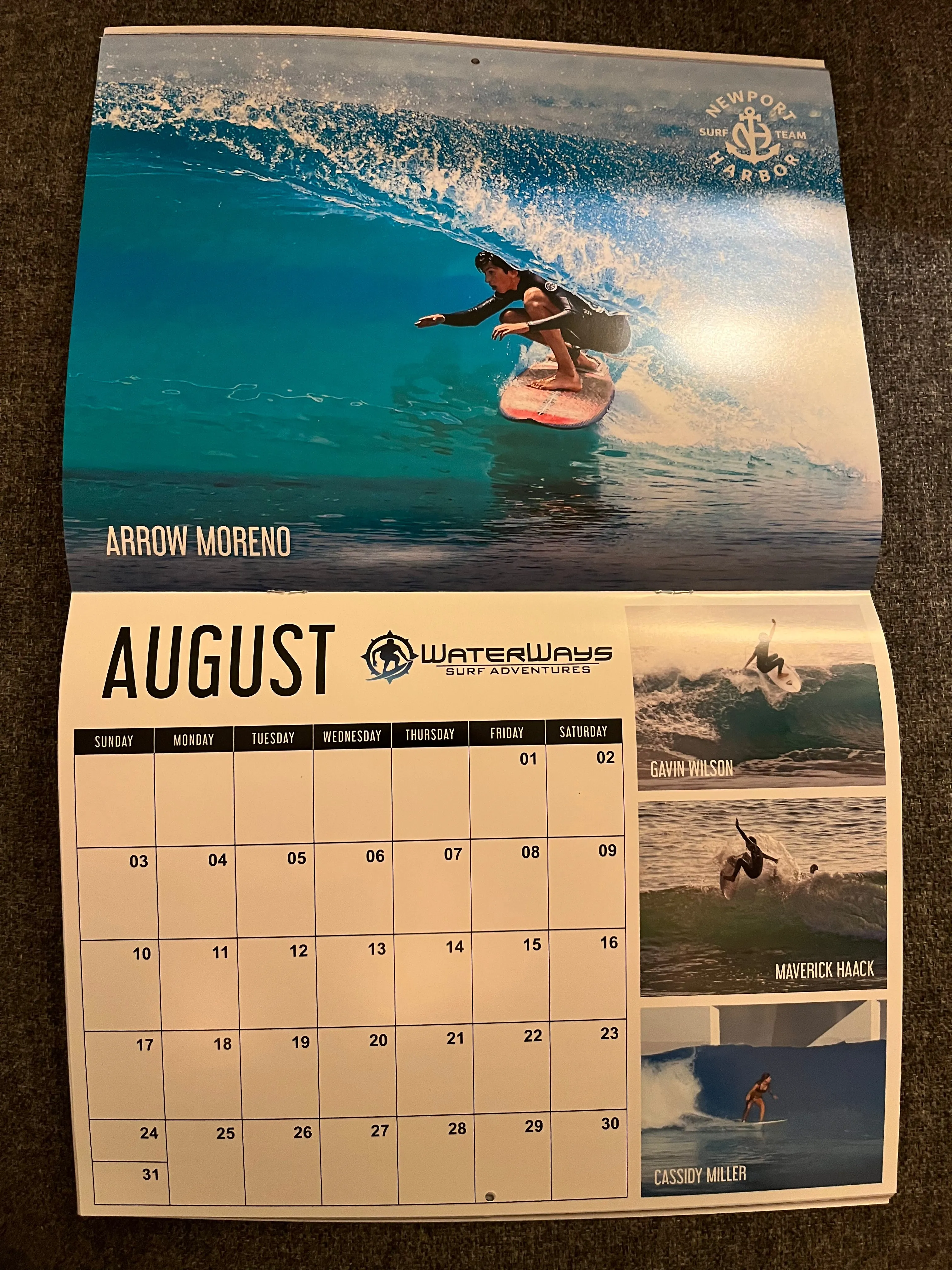 Newport Harbor High School Surf Team 2025 Calendar