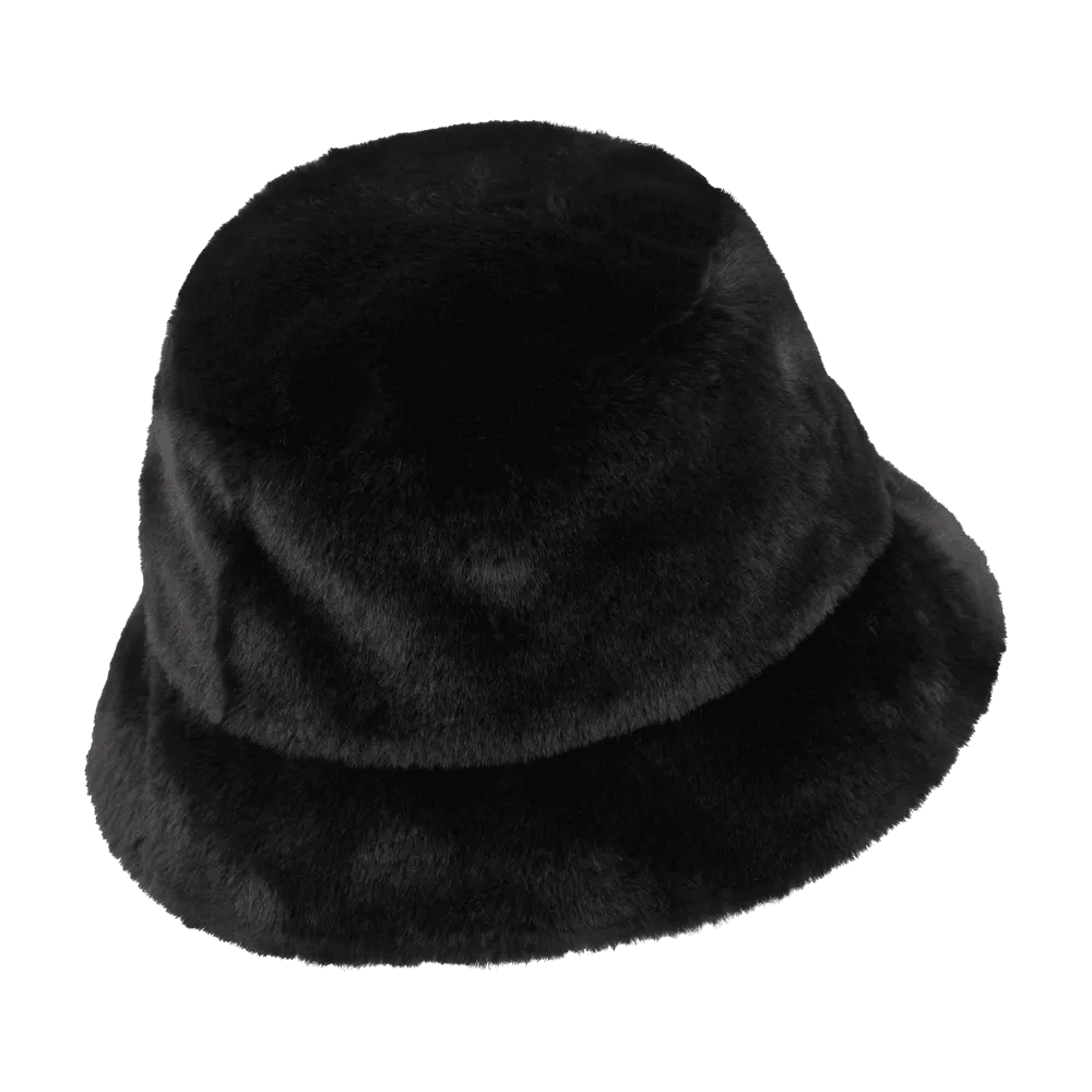 Nike Apex Faux Fur Swoosh Bucket 'Black/White'