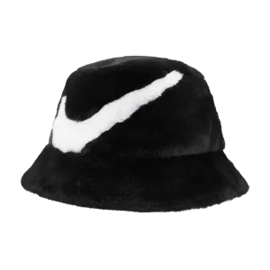 Nike Apex Faux Fur Swoosh Bucket 'Black/White'