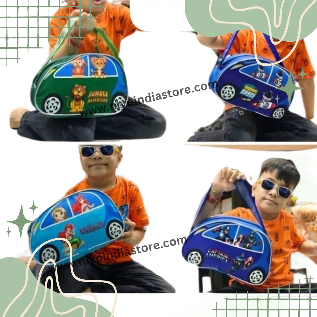 NIYO TOYS Car Shape Sling Bags for Kids - Fun Designs