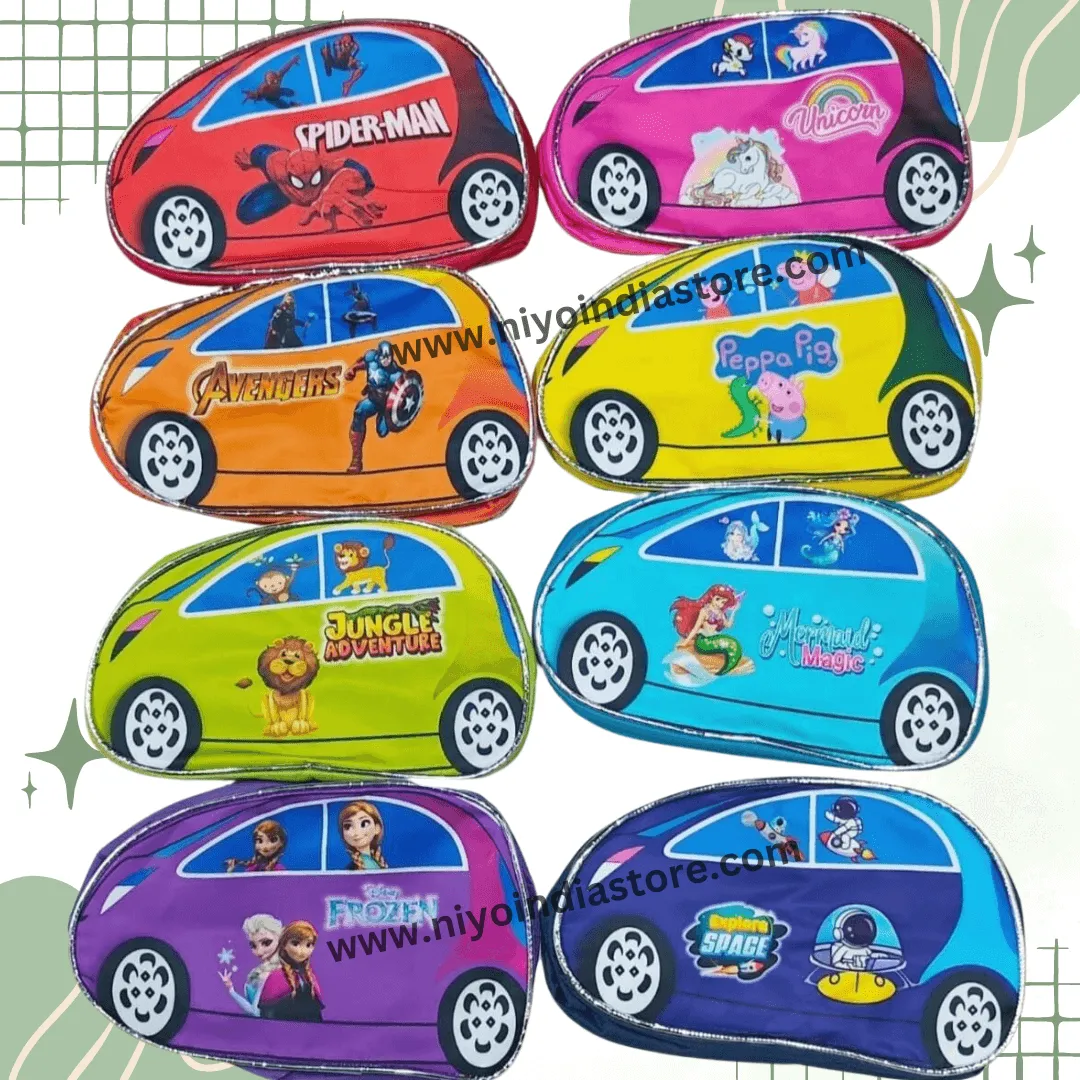 NIYO TOYS Car Shape Sling Bags for Kids - Fun Designs