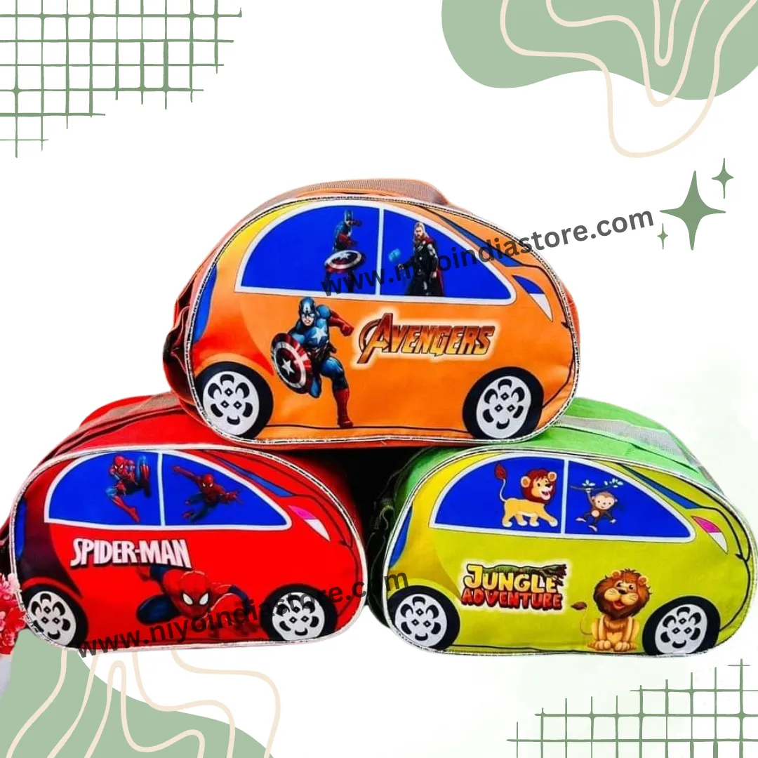 NIYO TOYS Car Shape Sling Bags for Kids - Fun Designs