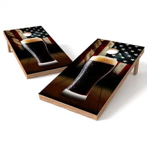 Official 2x4 Beer Mug Flag Cornhole Game