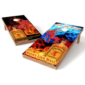 Official 2x4 Fireball Devil Heaven Cornhole Game