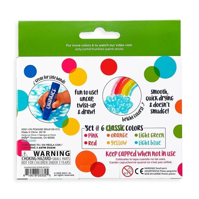 Ooly Chunkies Paint Sticks - Classic pack