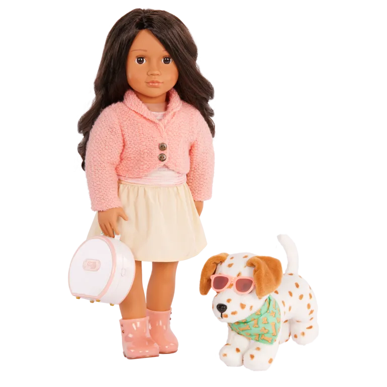 Our Generation Accessory - 6" Posable Dog w Acccessories