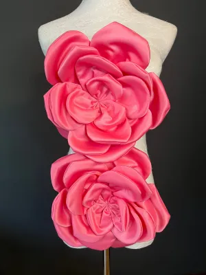 Oversized Large Corsage Flower, Coral Pink, 9 colours, 11” Wide, 27cm, Pin on Corsage, Bridal, Clothing, Dress, Hat, Accessory, FAN Design