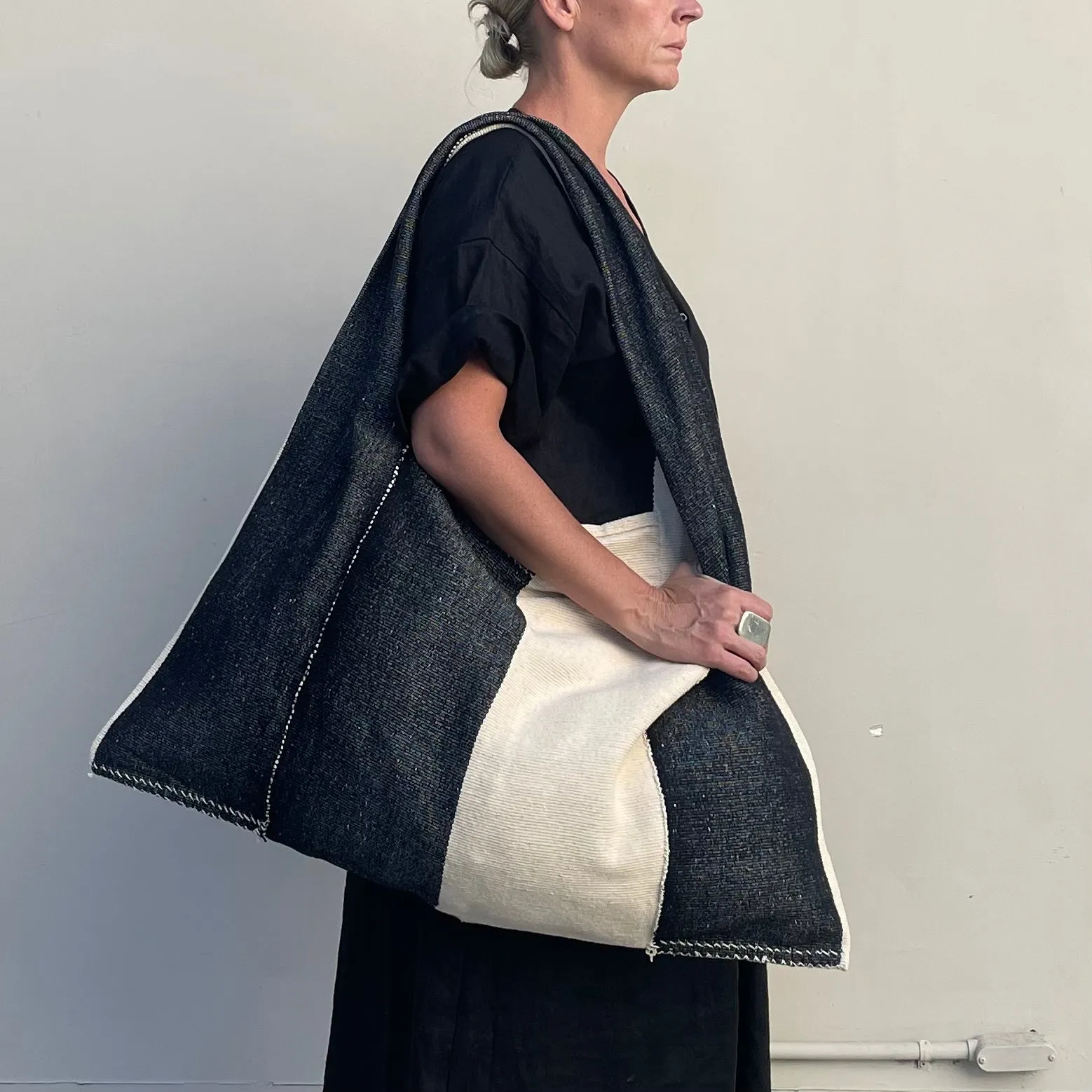 Oversized Tote Three Stripe