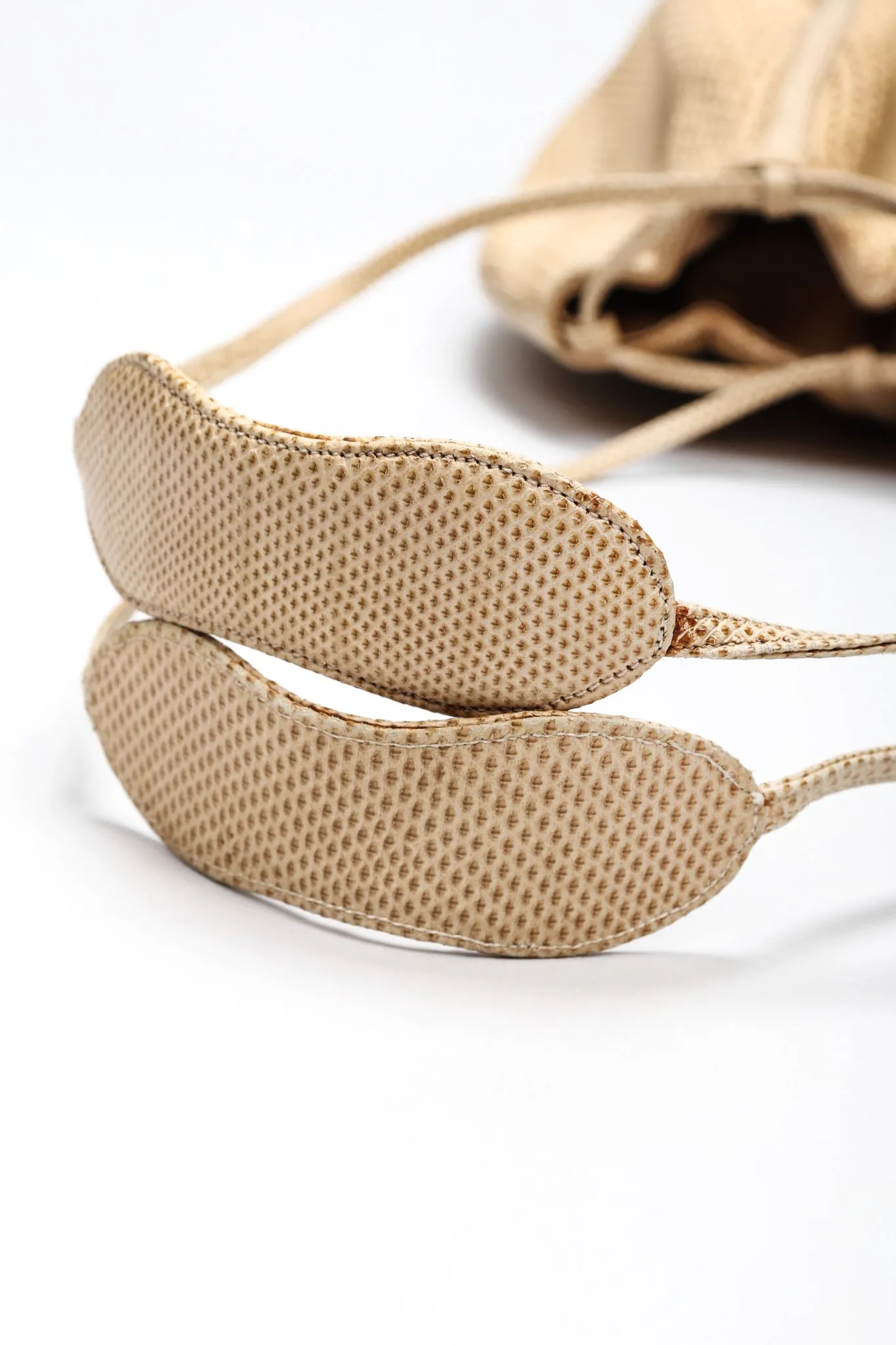 Oversized Woven Lizard Bucket Bag