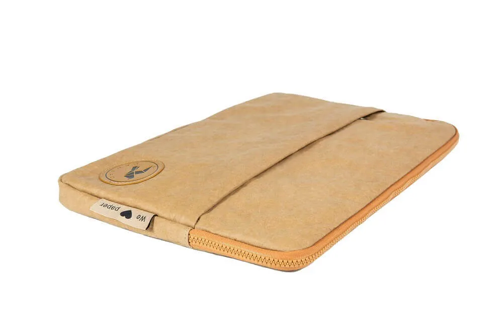 PAPERO Laptoptasche 15,6-Zoll aus Kraftpapier ARMADILLO federleicht, wasserfest, vegan, nachhaltig