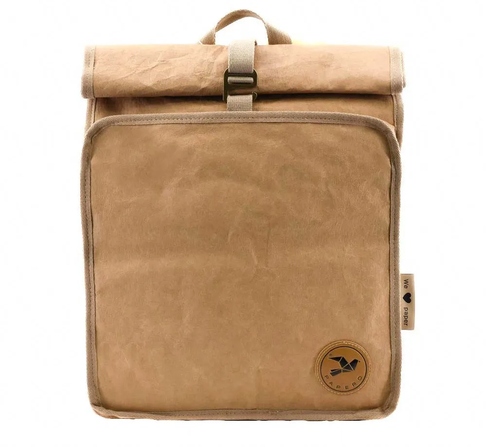 PAPERO Rucksack LIZARD 21 L PRAKTISCH aus waschbarem Kraft Papier leicht, reißfest und wasserfest nachhaltig