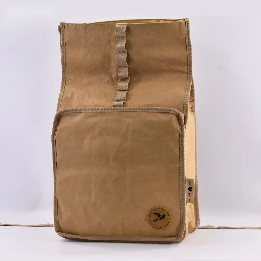 PAPERO Rucksack LIZARD 21 L PRAKTISCH aus waschbarem Kraft Papier leicht, reißfest und wasserfest nachhaltig