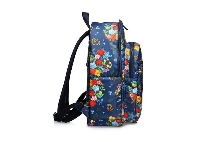 Paris Garden Backpack Big Bouquet Navy - Nathalie Lete