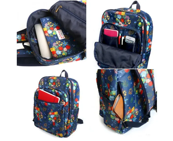 Paris Garden Backpack Big Bouquet Navy - Nathalie Lete