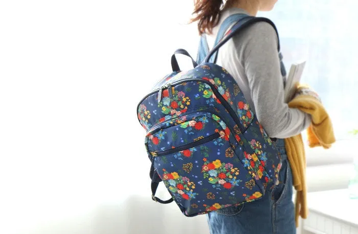 Paris Garden Backpack Big Bouquet Navy - Nathalie Lete