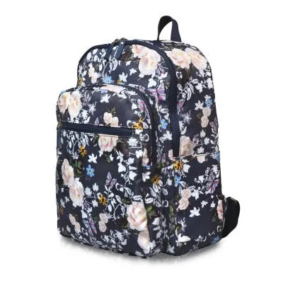 Paris Garden Backpack Big Bouquet Navy - Nathalie Lete
