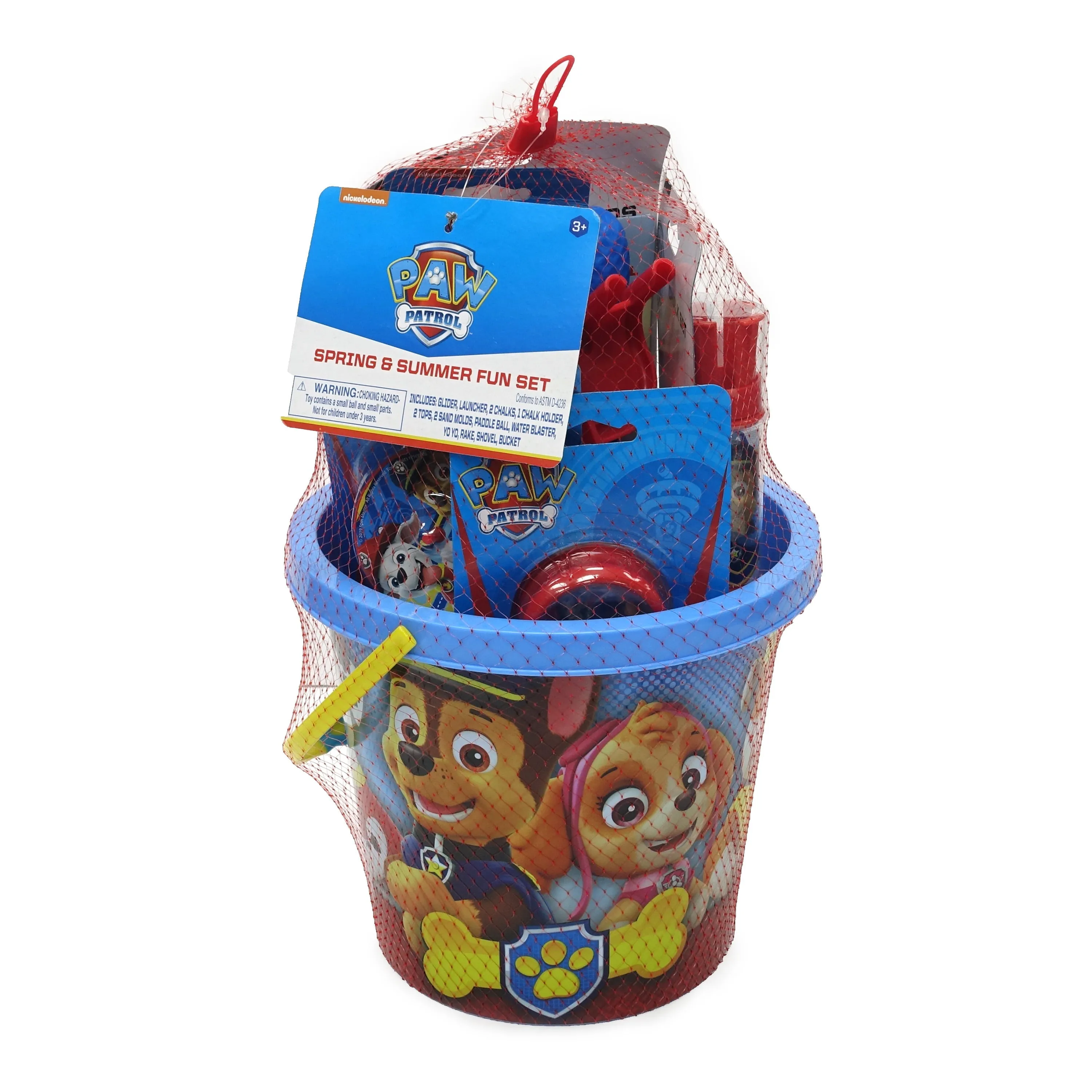 Paw Patrol Spring & Summer Fun Plastic Bucket Set with Novelty Toys, for Ages 3 