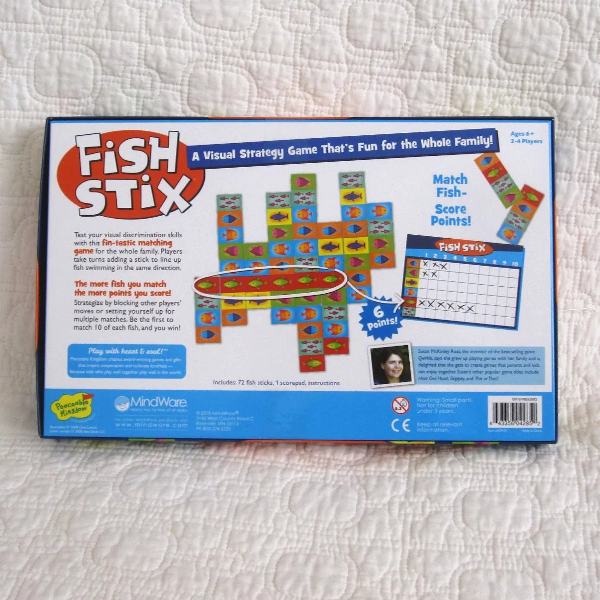 Peaceable Kingdom Fish Stix Matching Game, Ages 5 
