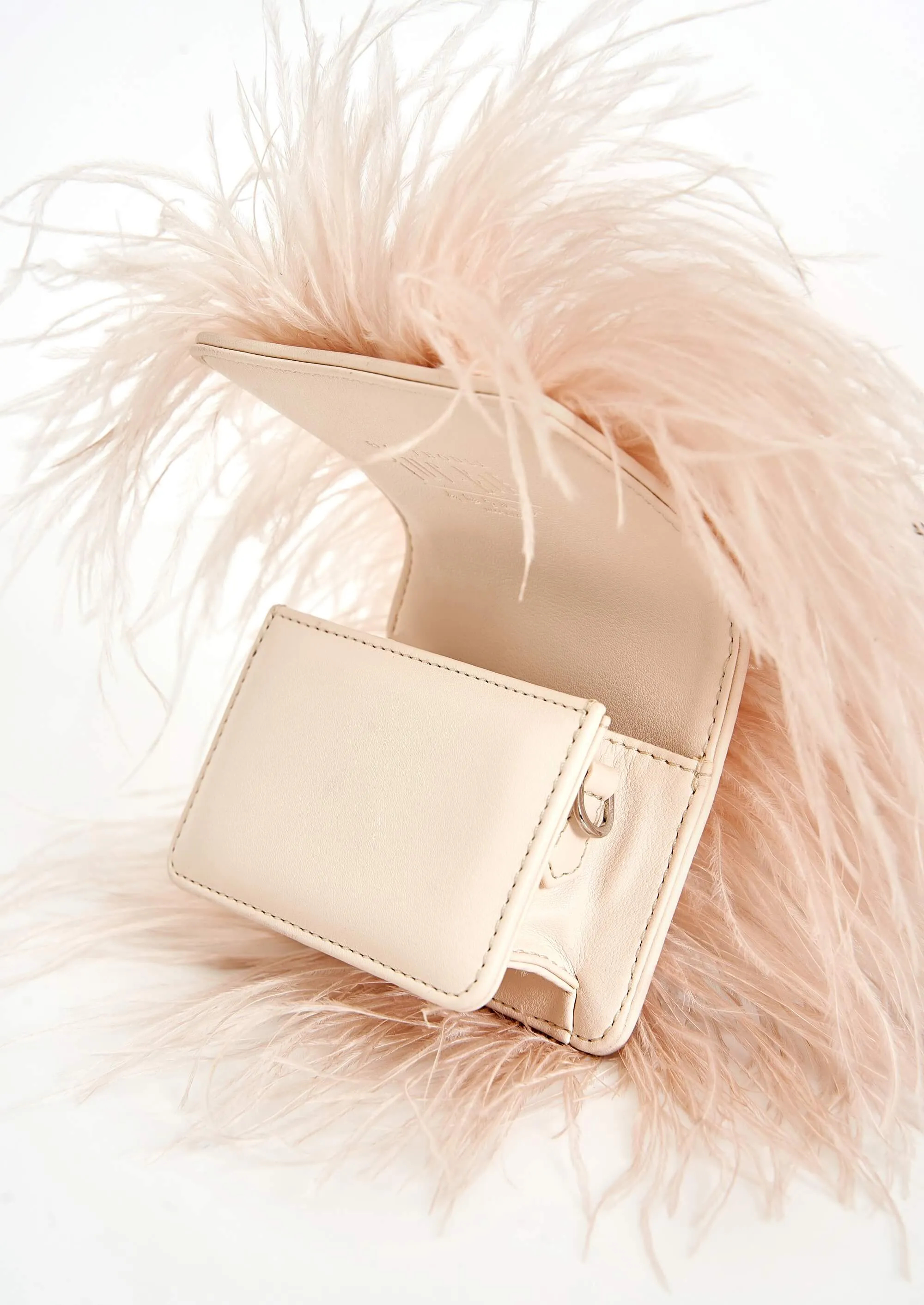 Pearl pink scarlet minivet bag