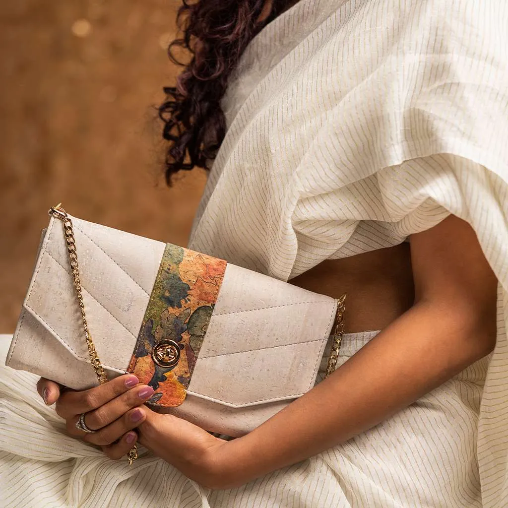 Peony Cork Clutch
