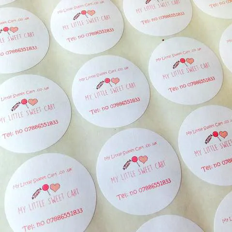 Personalised Round Stickers Name or Monogram Stickers