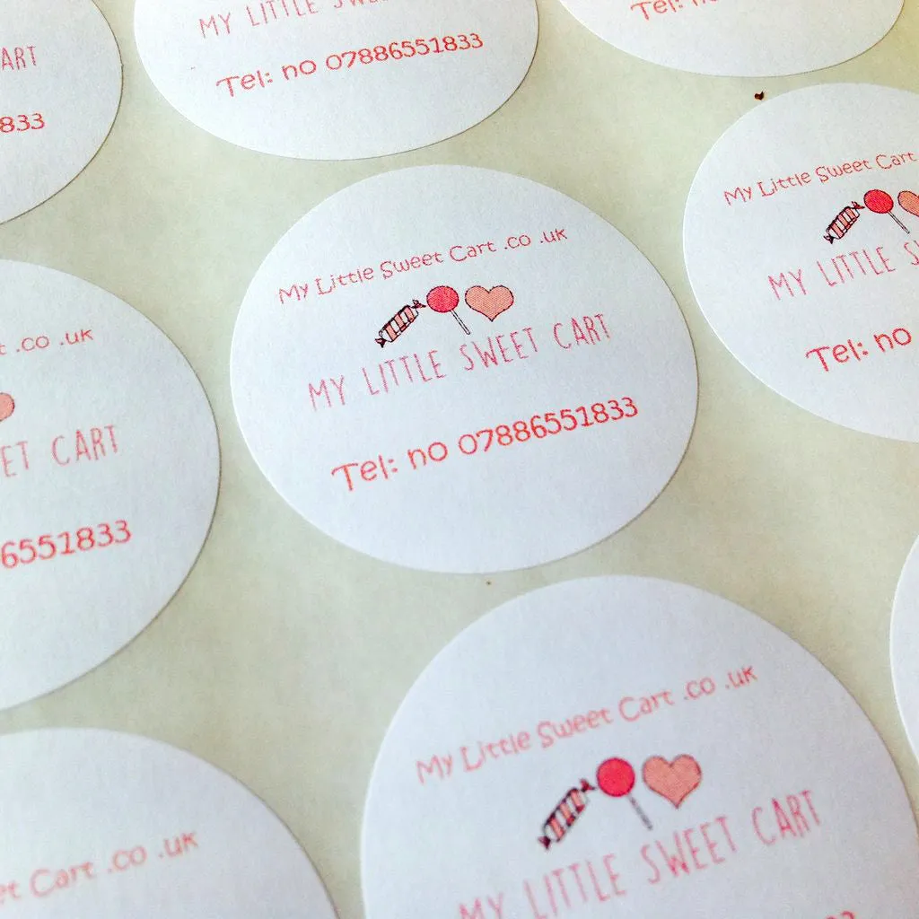 Personalised Round Stickers Name or Monogram Stickers